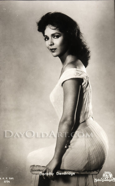 Dorothy Dandridge in a Light Blue Dress