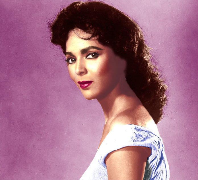 Dorothy Dandridge in a Light Blue Dress
