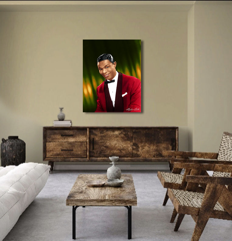 Nat King Cole in a Crimson Tuxedo