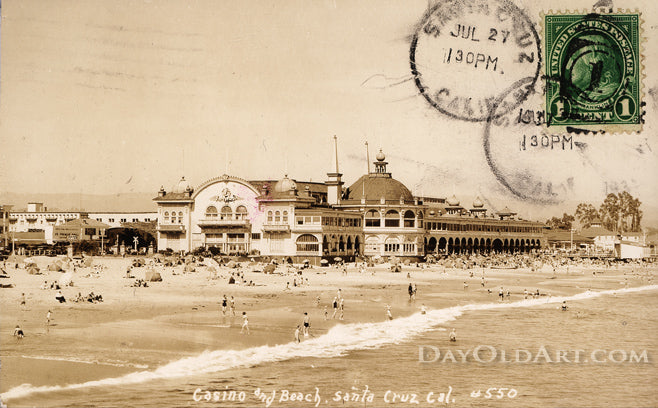 Casino and Beach - Santa Cruz, 1937