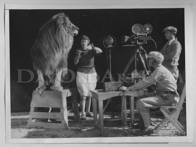 Filming the Roar of the MGM Lion 1929